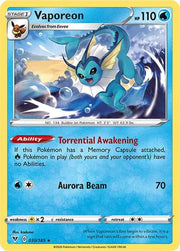 Vaporeon 030/185 · Reverse Holofoil (Vivid Voltage)