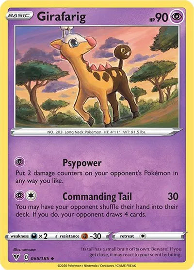 Girafarig 065/185 · Normal (Vivid Voltage)