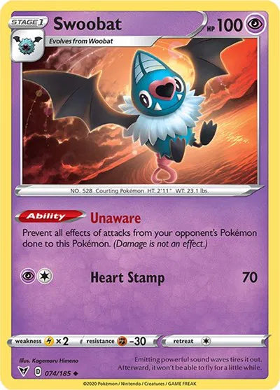 Swoobat 074/185 · Normal (Vivid Voltage)