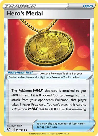 Hero's Medal 152/185 · Normal (Vivid Voltage)