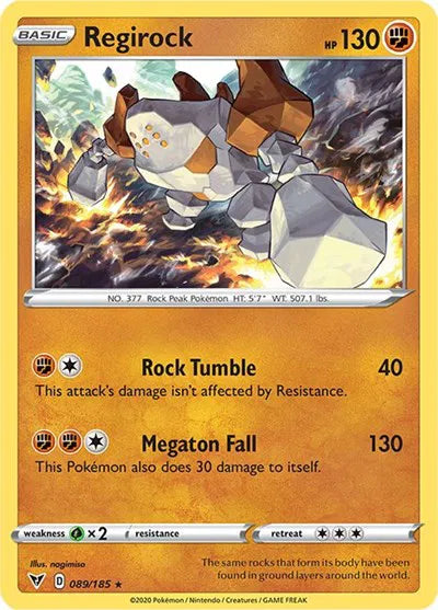 Regirock 089/185 · Holofoil (Vivid Voltage)