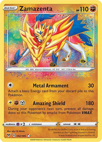 Zamazenta Vivid Voltage Amazing Rare 102/185
