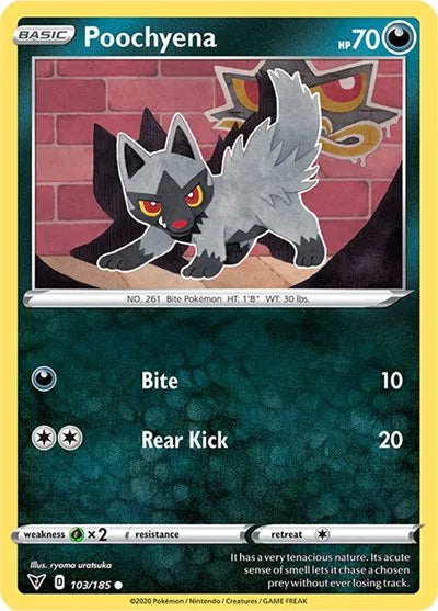 Poochyena 103/185 · Normal (Vivid Voltage)