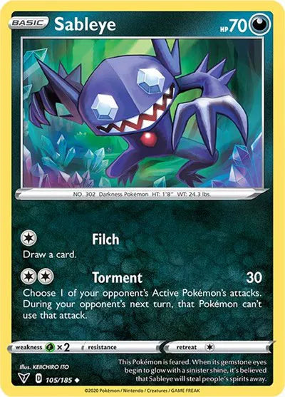 Sableye 105/185 · Normal (Vivid Voltage)