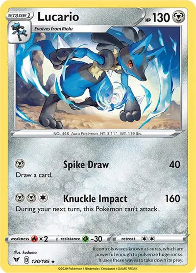 Lucario 120/185 · Normal (Vivid Voltage)
