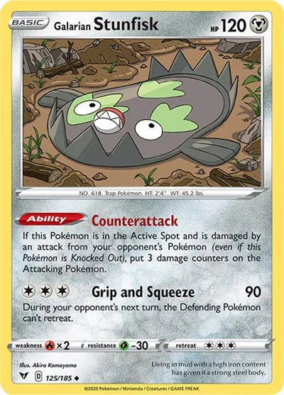 Galarian Stunfisk 125/185 · Normal (Vivid Voltage)