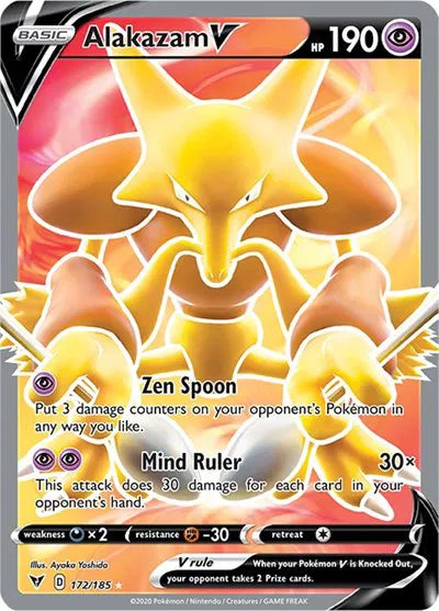 Alakazam V (Full Art) 172/185 (Vivid Voltage)
