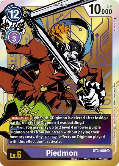 Piedmon (Alternate Art) BT2-080 SR (Release Special Booster)