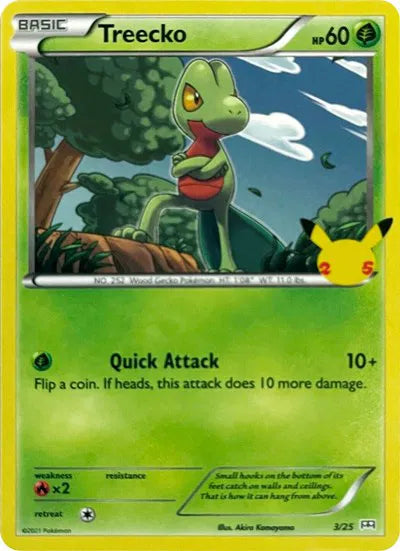 Treecko 3/25 · Normal (McDonald's 25th Anniversary Promos)
