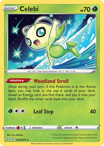 Celebi 003/072 · Reverse Holofoil (Shining Fates)