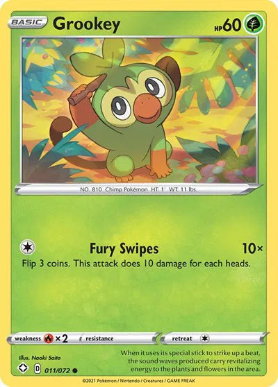 Grookey 011/072 · Normal (Shining Fates)