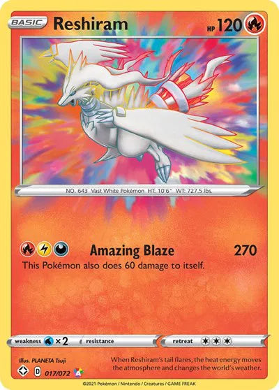 Reshiram 017/072 · Holofoil (Shining Fates)