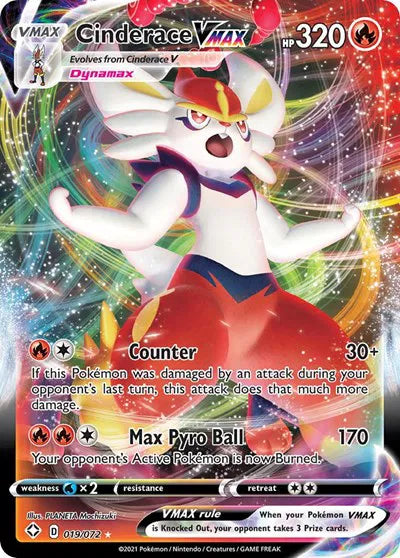 Cinderace VMAX 019/072 (Shining Fates)