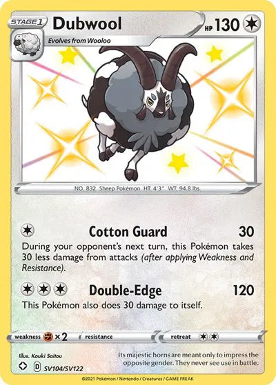 Dubwool SV104/SV122 (Shining Fates: Shiny Vault)