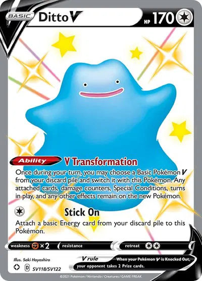 Ditto V SV118/SV122 · Holofoil (Shining Fates: Shiny Vault)