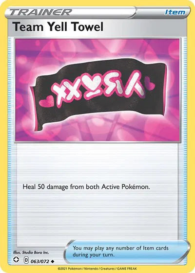 Team Yell Towel 063/072 · Reverse Holofoil (Shining Fates)