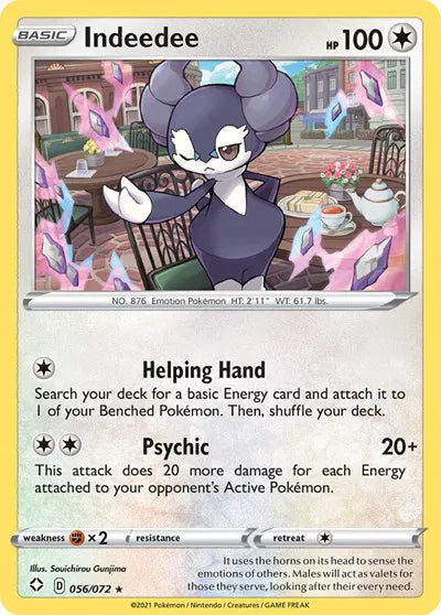 Indeedee 056/072 Holo (Shining Fates)
