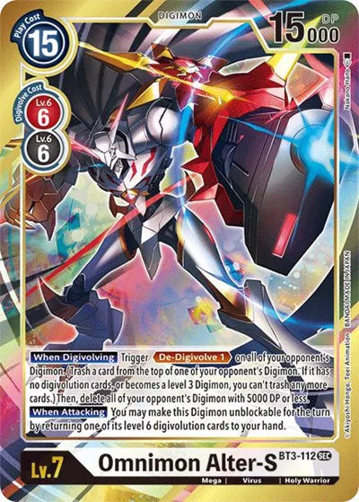 Omnimon Alter-S (Secret Rare) (Alternate Art) BT3-112 SEC (Release Special Booster)