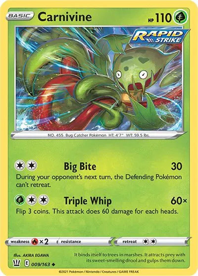 Carnivine 009/163 · Normal (Battle Styles)