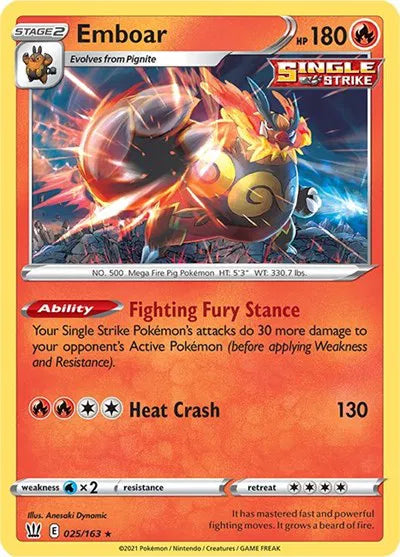 Emboar 025/163 · Holofoil (Battle Styles)