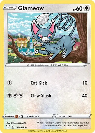 Glameow 115/163 · Normal (Battle Styles)