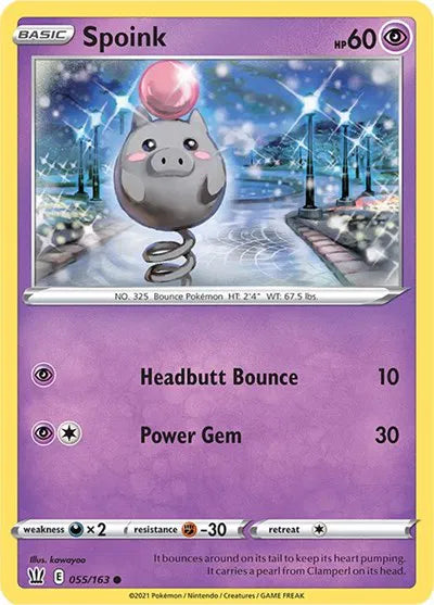 Spoink 055/163 · Normal (Battle Styles)
