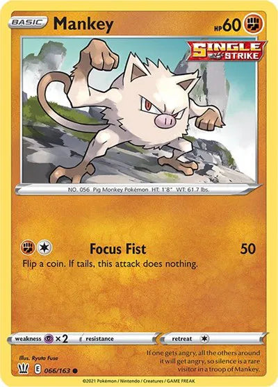 Mankey 066/163 · Normal (Battle Styles)
