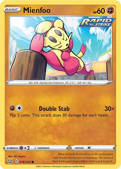 Mienfoo 076/163 · Normal (Battle Styles)