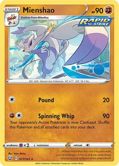 Mienshao 077/163 · Reverse Holofoil (Battle Styles)