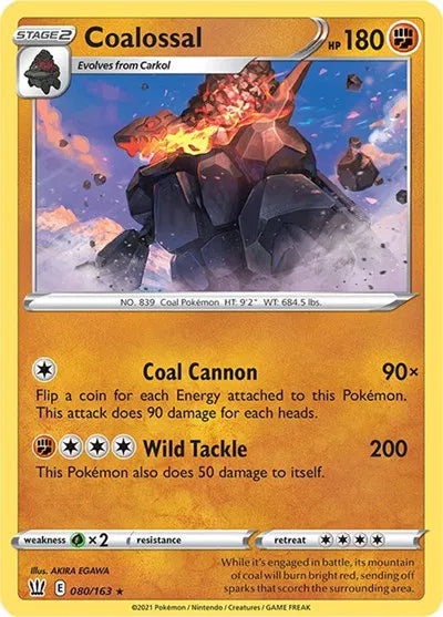 Coalossal 080/163 · Reverse Holofoil (Battle Styles)