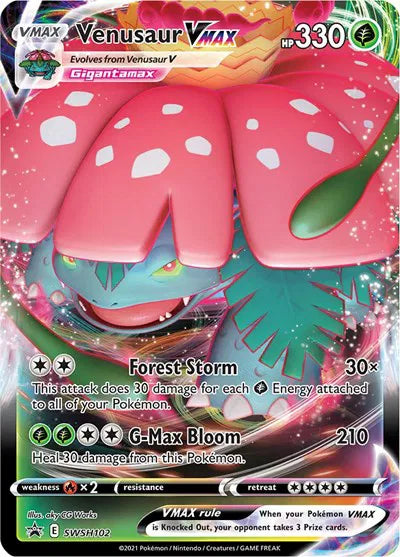 Venusaur VMAX SWSH102 (Sword & Shield Promo) — PSA 9