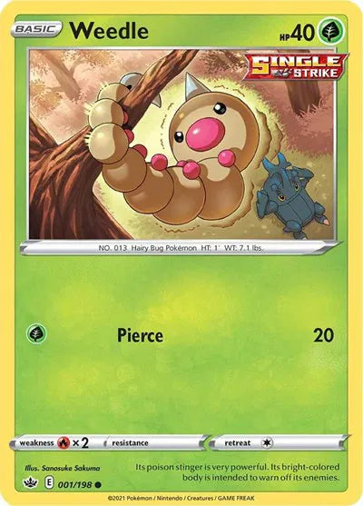Weedle 001/198 · (Chilling Reign)