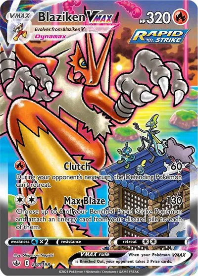 Blaziken VMAX (Alternate Art Secret) 201/198 (Chilling Reign)