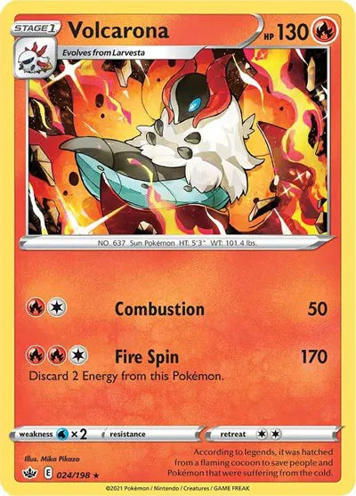 Volcarona 024/198 · Reverse Holofoil (Chilling Reign)