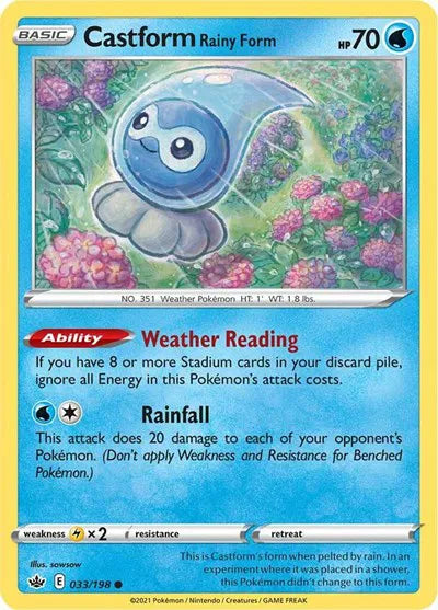 Castform Rainy Form 033/198 (Chilling Reign)