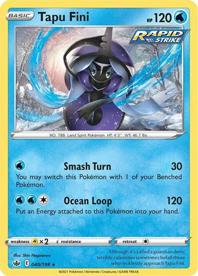 Tapu Fini 040/198 · Reverse Holofoil (Chilling Reign)