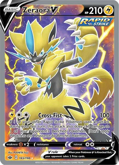 Zeraora V (Full Art) 165/198 · Holofoil (Chilling Reign)