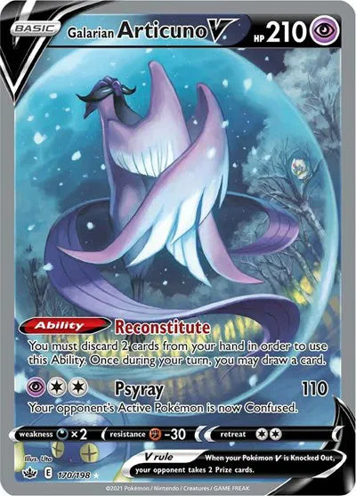 Galarian Articuno V (Alternate Full Art) 170/198 (Chilling Reign)