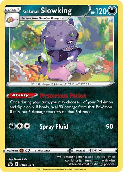 Galarian Slowking 098/198 · Reverse Holofoil (Chilling Reign)