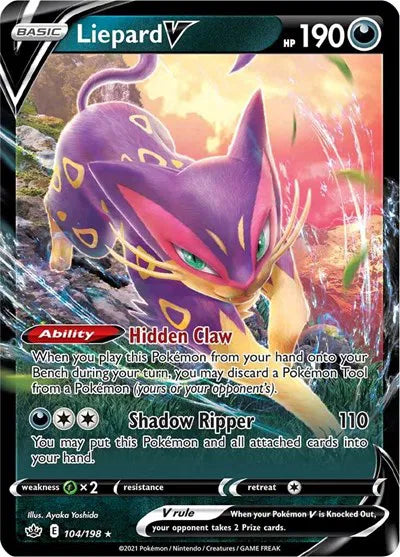 Liepard V 104/198 · Holofoil (Chilling Reign)