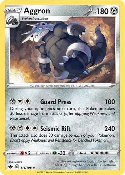 Aggron 111/198 · Normal (Chilling Reign)