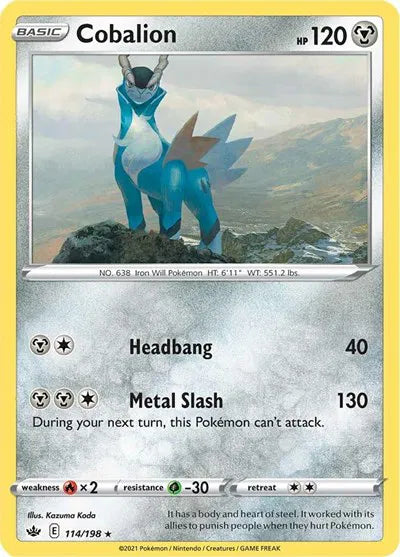 Cobalion 114/198 · Holofoil (Chilling Reign)
