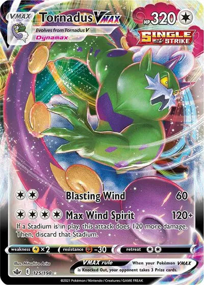 Tornadus VMAX 125/198 · Holofoil (Chilling Reign)