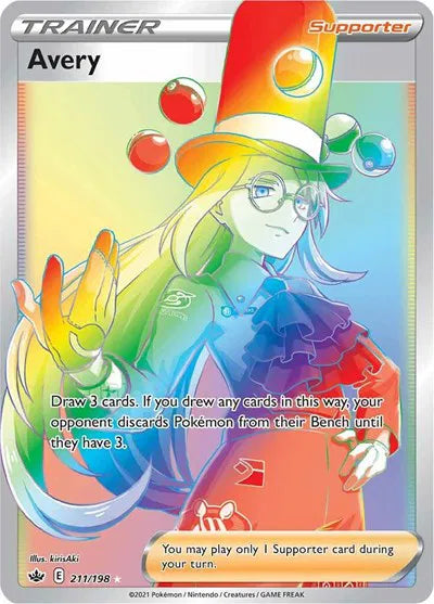 Avery (Secret) 211/198 · Holofoil (Chilling Reign)