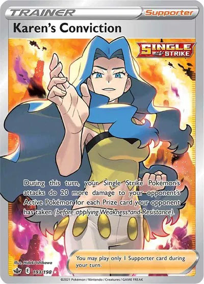 Karen's Conviction (Full Art) 193/198 (Chilling Reign)