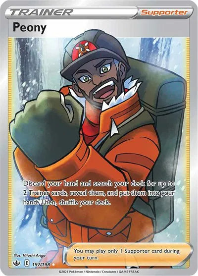 Peony (Full Art) 197/198 · Holofoil (Chilling Reign)