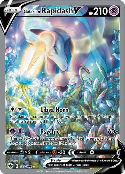 Galarian Rapidash V (Alternate Full Art) 168/198 · Holofoil (Chilling Reign)