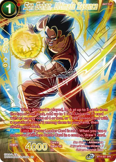 Son Gohan, Ultimate Essence (SPR) BT14-007 (Cross Spirits)