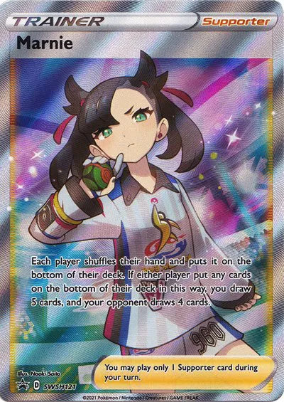 Pokémon TCG Marnie Full Art Promo SWSH121 Holo Card Sealed