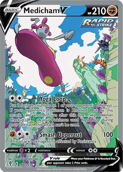 Medicham V (Alternate Full Art) Evolving Skies Ultra Rare 186/203